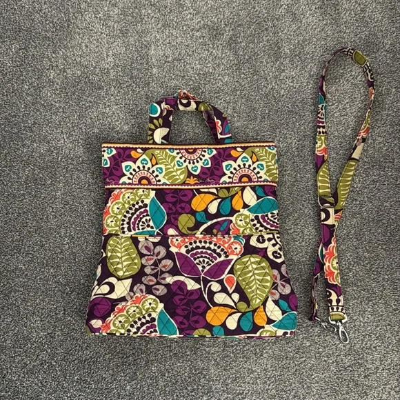 Very Bradley Plum Crazy Cross Body Bag - Picture 2 of 6